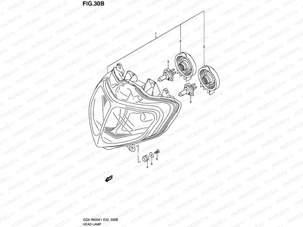 30B - HEADLAMP (MODEL K2/K3 E24)