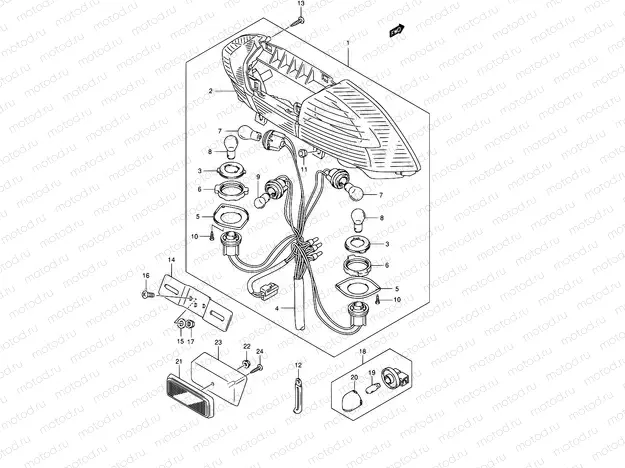 30B - REAR COMBINATION LAMP (MODEL K4/K5/K6 E38)