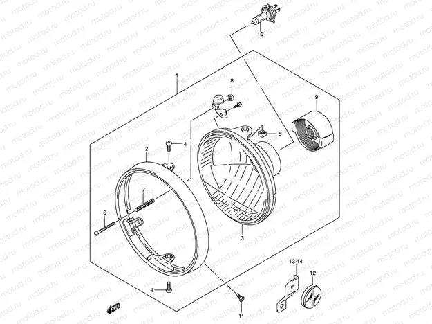 30C - HEADLAMP (SV1000 E24)