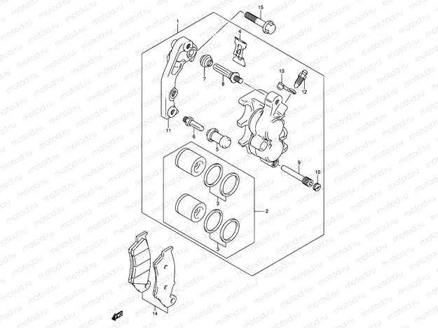31 - FRONT CALIPER (MODEL K1/K2/K3/K4)