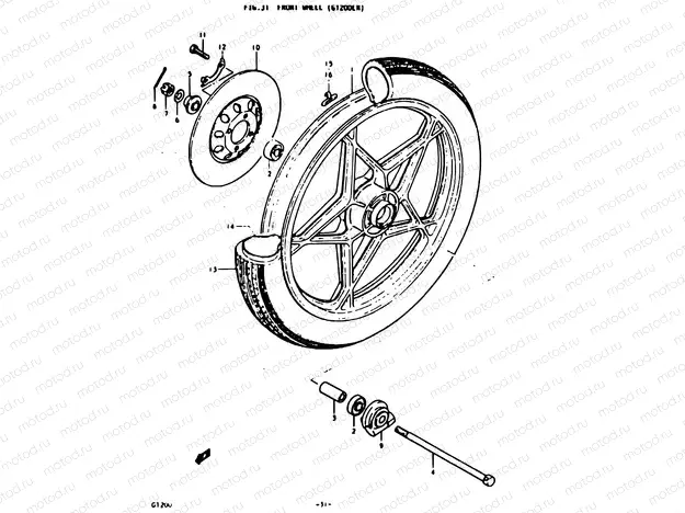 31 - FRONT WHEEL (GT200EN)