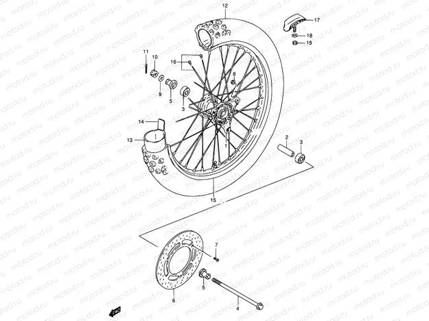 31 - FRONT WHEEL (RM85K2/K3/K4)