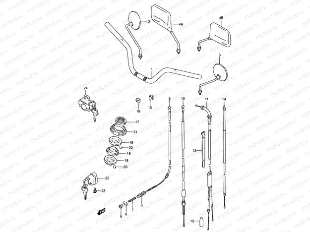 31 - HANDLE BAR - CONTROL CABLE