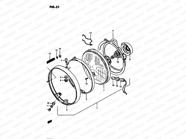 31 - HEADLAMP (E17, E21, E25, E34)