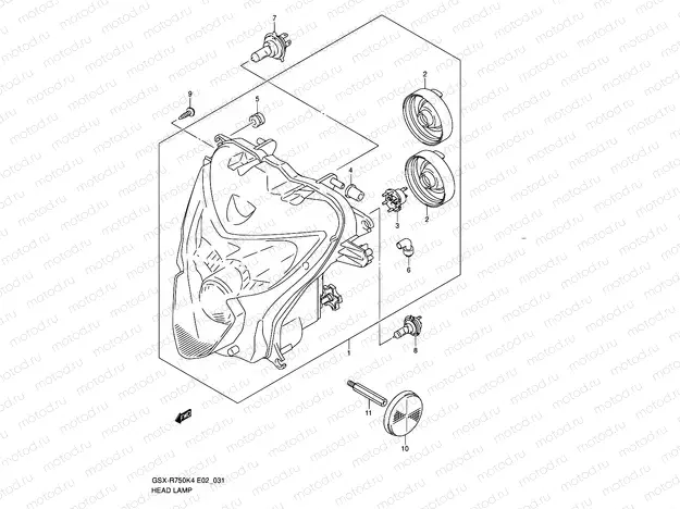 31 - HEADLAMP (E24)