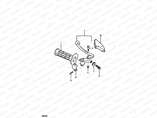 31 - LEFT HANDLE GRIP (RM100X)
