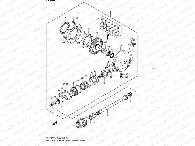 31 - PROPELLER SHAFT/FINAL DRIVE GEAR