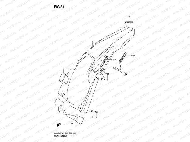 31 - REAR FENDER