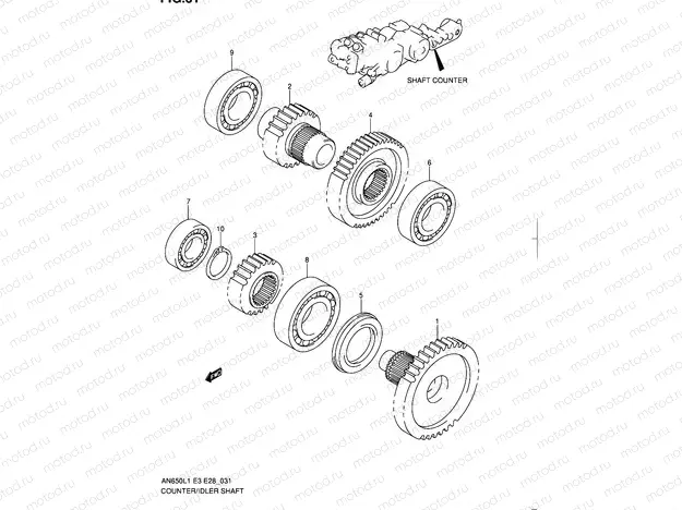 31 - SHAFT COUNTER/IDLER