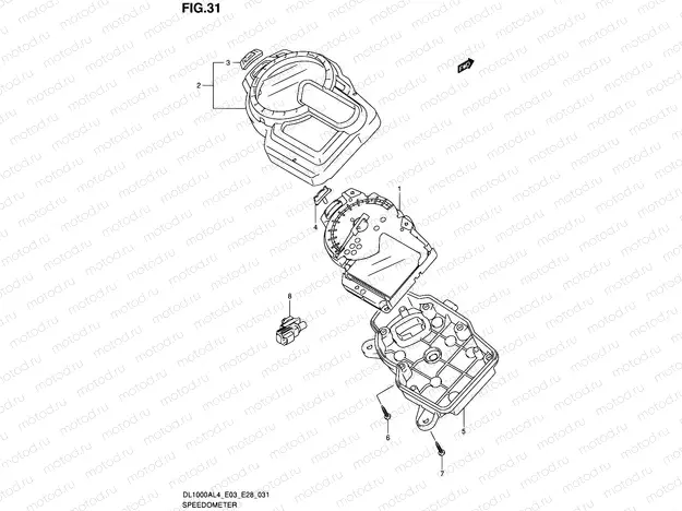 31 - SPEEDOMETER (DL1000AL4 E28)