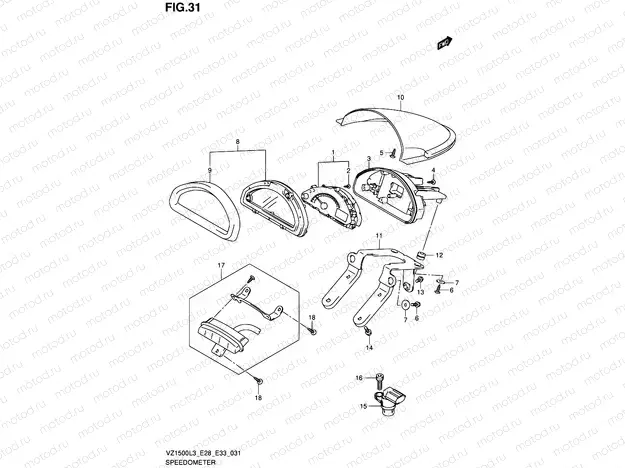 31 - SPEEDOMETER (VZ1500L3 E28)
