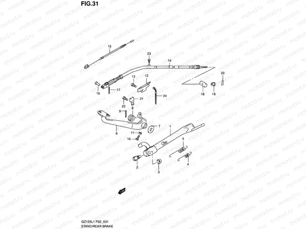 31 - STAND - REAR BRAKE