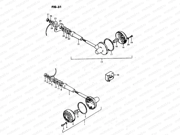 31 - TURN SIGNAL LAMP (E24)