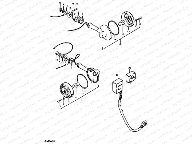 31 - TURN SIGNAL LAMP (MODEL T : E21)
