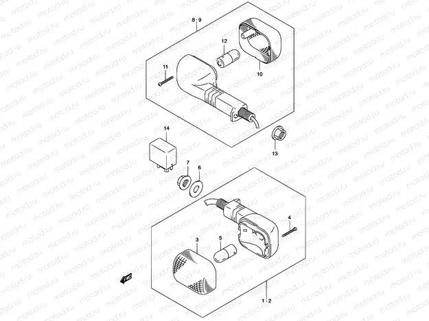 31 - TURNSIGNAL LAMP (MODEL K2/K3)