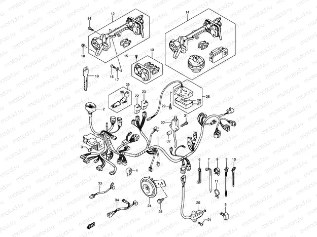 31 - WIRING HARNESS (MODEL K3/K4 E02,E19,E24,E71)