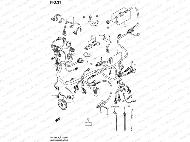 31 - WIRING HARNESS (UH200AL4 P19)
