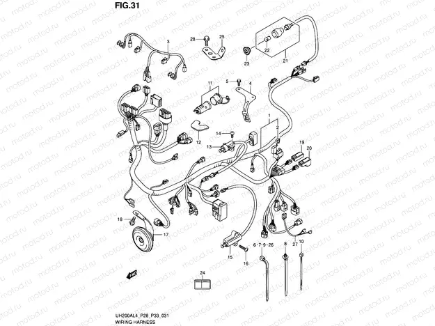 31 - WIRING HARNESS (UH200AL4 P28)