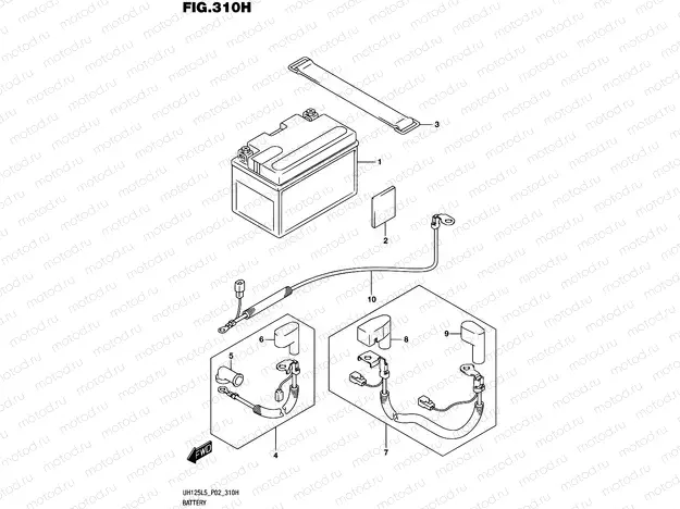310H - BATTERY (UH125AL5 P53)