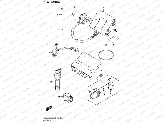 312B - ELECTRICAL (GSX1300RAL5 E28)
