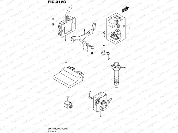 312C - ELECTRICAL (GSX-R750L5 E33)