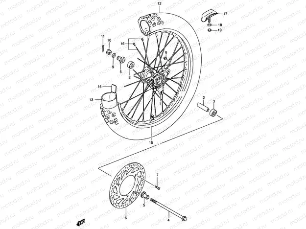31A - FRONT WHEEL (RM85K5/K6)