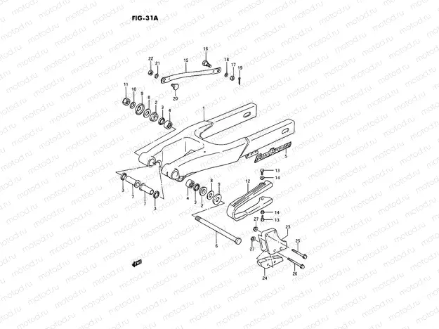 31A - REAR SWINGING ARM (MODEL K)
