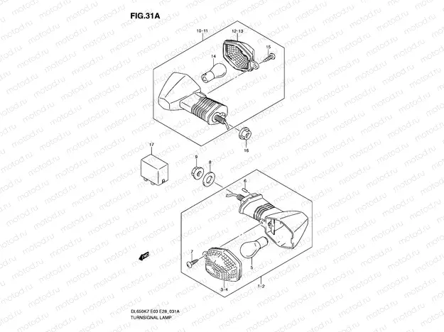 31A - TURNSIGNAL LAMP (MODEL K9/L0)