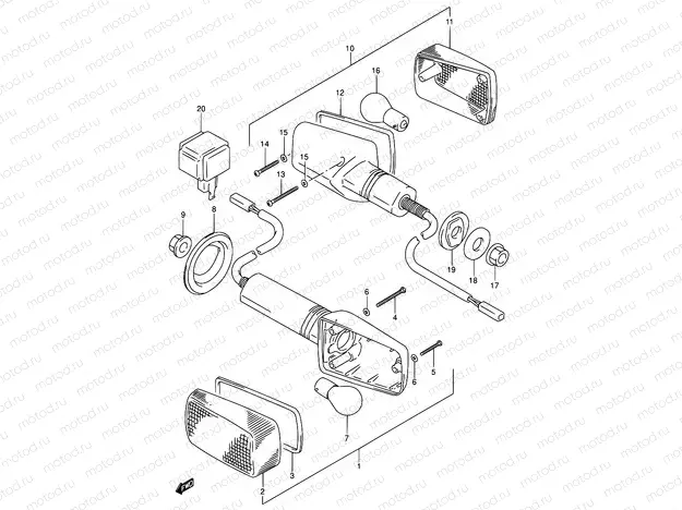 31A - TURNSIGNAL LAMP (MODEL S)