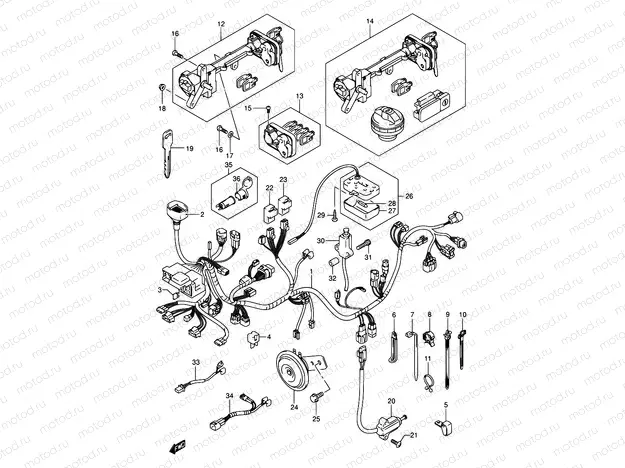31B - WIRING HARNESS (MODEL K5 E24,E71)