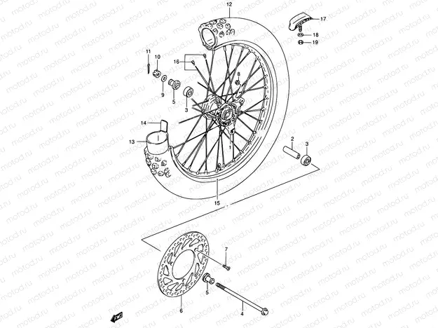 31C - FRONT WHEEL (RM85LK5/LK6)