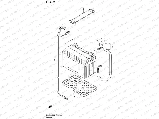 32 - BATTERY (GSX650FL2 E21)