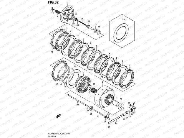 32 - CLUTCH (VZR1800BZUFL4 E19)