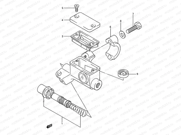 32 - FRONT MASTER CYLINDER (MODEL G/H/J)