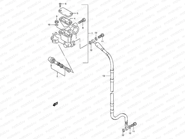 32 - FRONT MASTER CYLINDER (MODEL T/V/W)