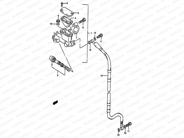 32 - FRONT MASTER CYLINDER (MODEL T/V/W)