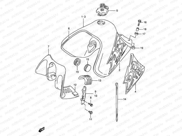 32 - FUEL TANK (MODEL T/V)