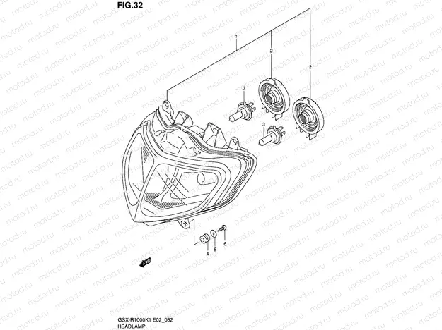 32 - HEADLAMP (E24)