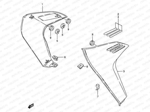 32 - RADIATOR COVER (MODEL F/G)
