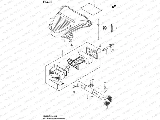 32 - REAR COMBINATION LAMP