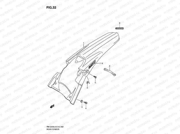 32 - REAR FENDER