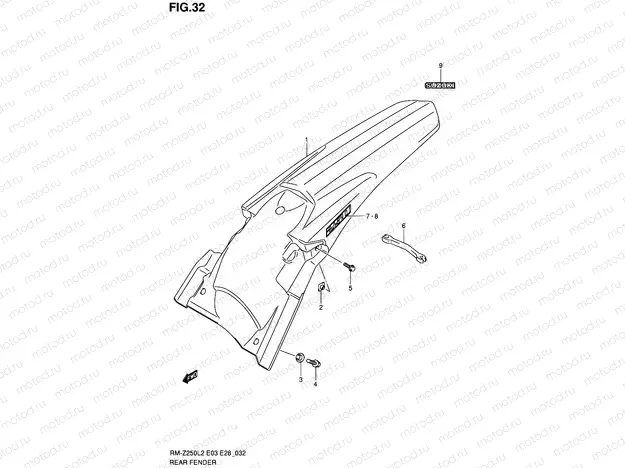 32 - REAR FENDER