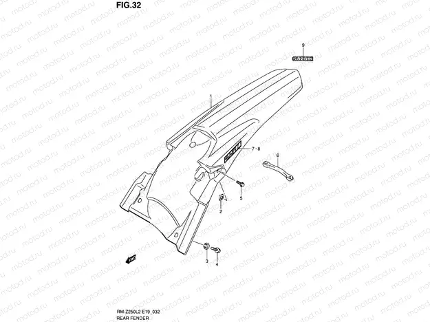 32 - REAR FENDER