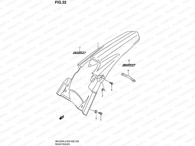 32 - REAR FENDER