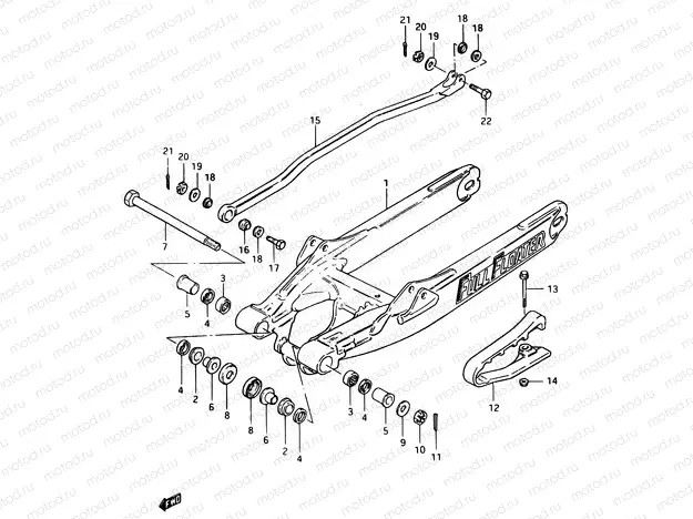 32 - REAR SWINGING ARM (MODEL E)