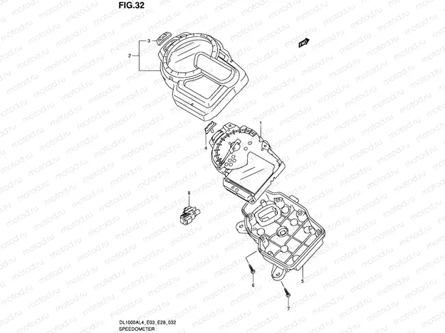 32 - SPEEDOMETER (DL1000AL4 E33)