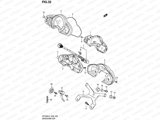 32 - SPEEDOMETER (SFV650L3 E28)