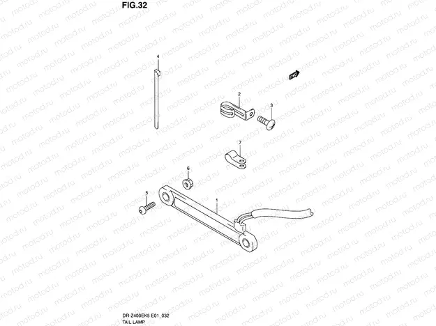 32 - TAIL LAMP (DR-Z400EK5/K6/K7 E01,P37)