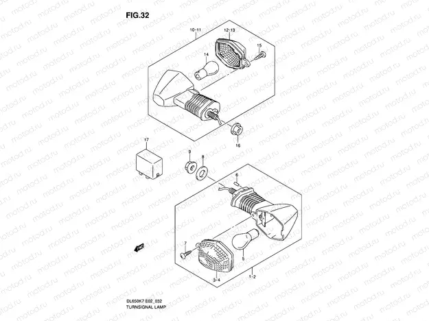 32 - TURNSIGNAL LAMP (MODEL K7/K8)