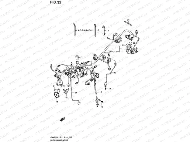 32 - WIRING HARNESS (GW250L3 P21)